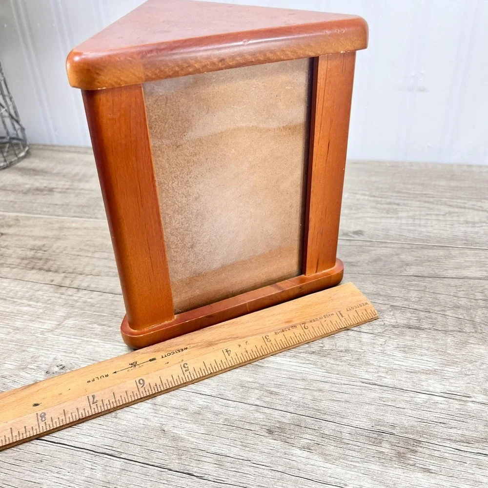 Midcentury Modern Walnut Triangle‎ Photo Stand